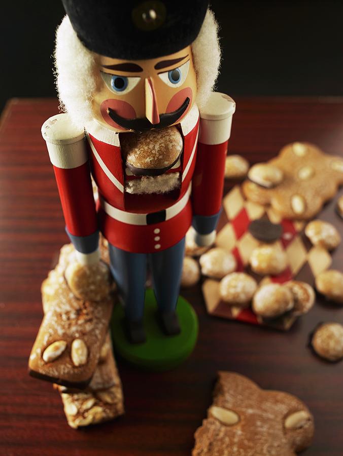 Various Types Of Gingerbread And A Nutcracker Photograph by Luzia Ellert