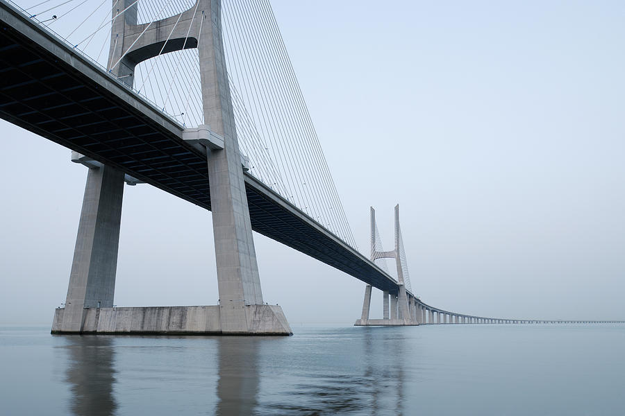 Vasco Da Gama Bridge, Tagus River Photograph by Martin Ruegner