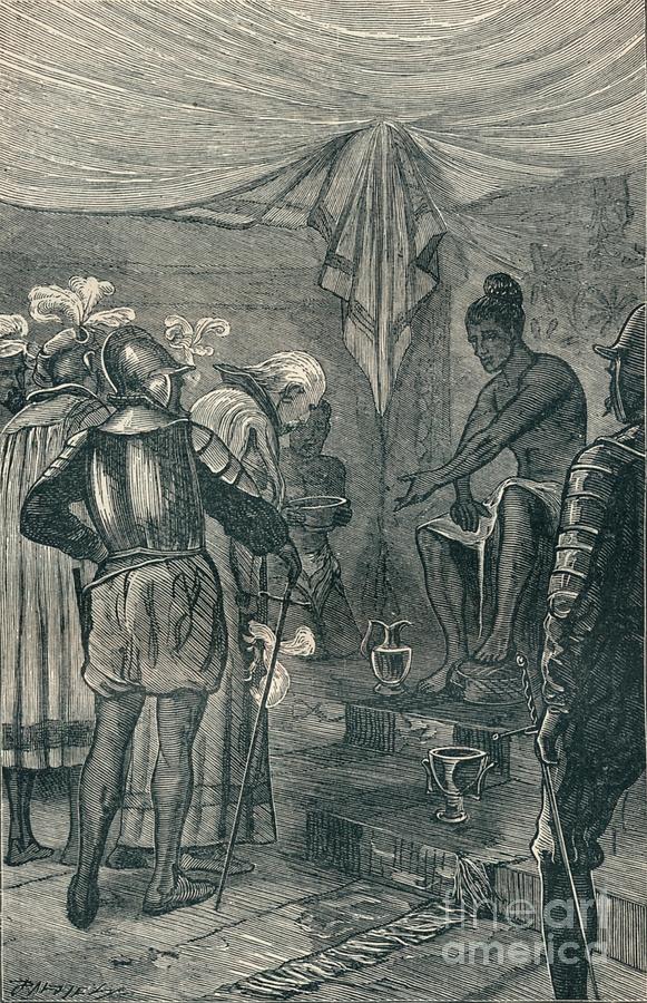 Vasco Da Gama Visits The King, 1904 Drawing by Print Collector