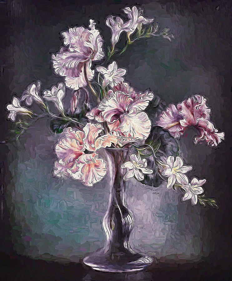 Vase impressum 2 Painting by Nenad Vasic