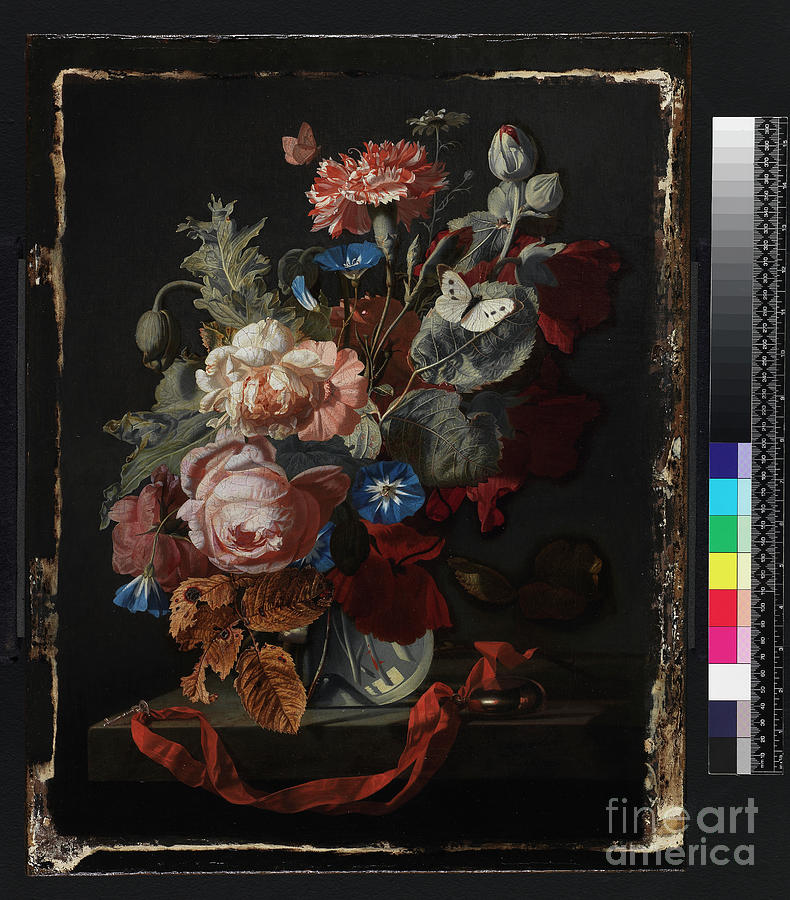 Vase Of Flowers, 1669 Painting By Simon Peeterz Verelst - Fine Art America