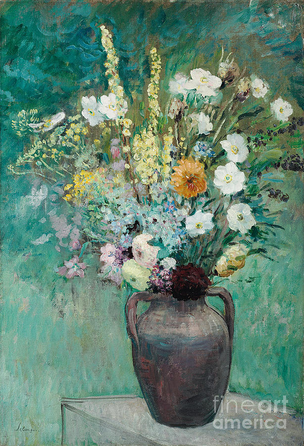 Vase Of Flowers By Henri Lebasque Painting by Henri Lebasque