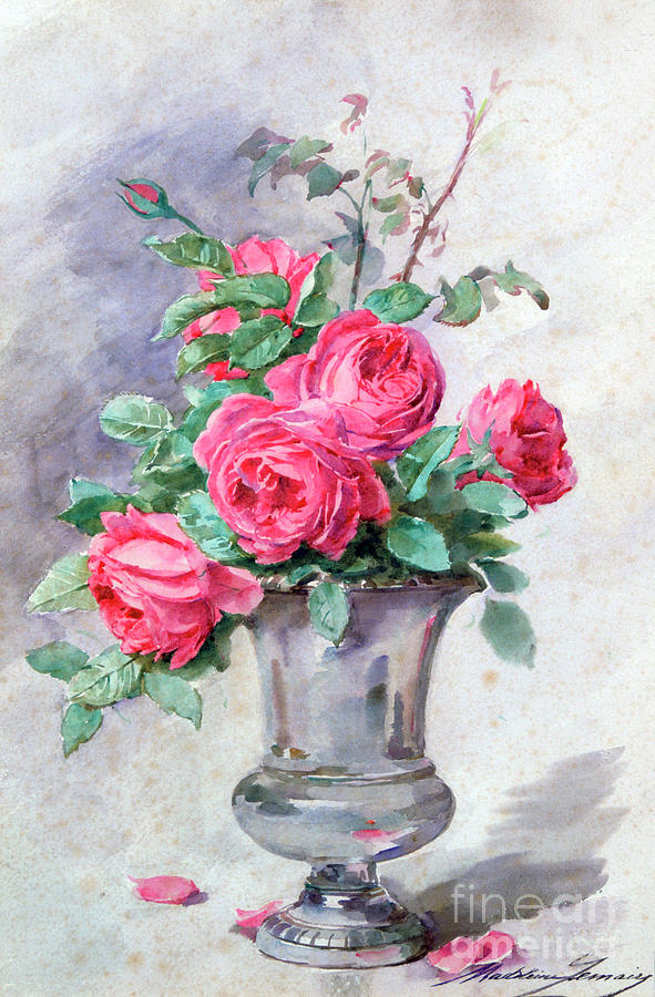 Vase Of Flowers, C1865-1928. Artist Drawing by Print Collector