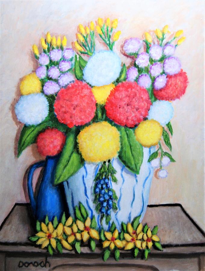 Vase Of Flowers Painting by Gregory Dorosh