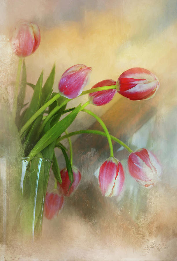 Vase of Tulips Digital Art by Joanna Kovalcsik