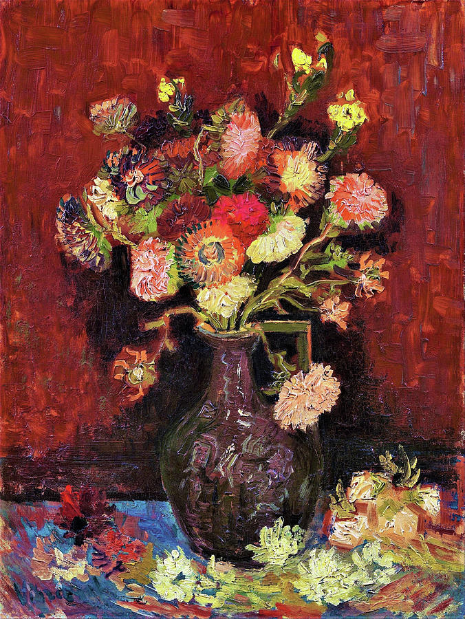 Vase with Chinese asters and gladioli - Digital Remastered Edition ...