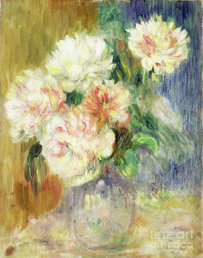 Vase With Peonies By Renoir Painting by Pierre Auguste Renoir