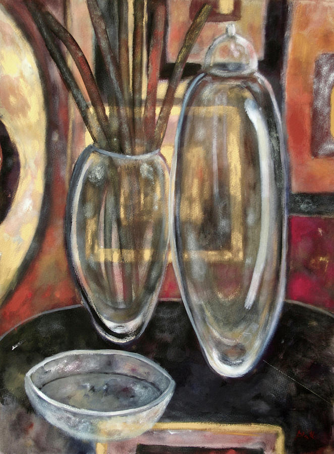 Glass Vases Painting - Vases by Lorraine Platt