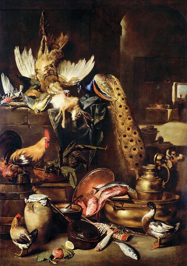 The Larder, C1650-60 Painting by Antonio Maria Vassallo The Larder, C1650-60 Painting by Antonio Maria Vassallo
