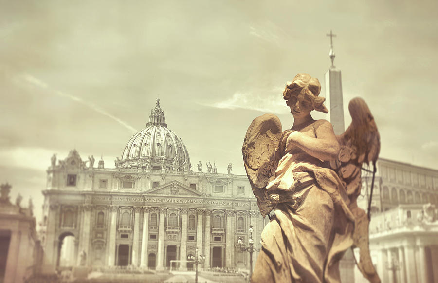 Vatican Angel Photograph by JAMART Photography