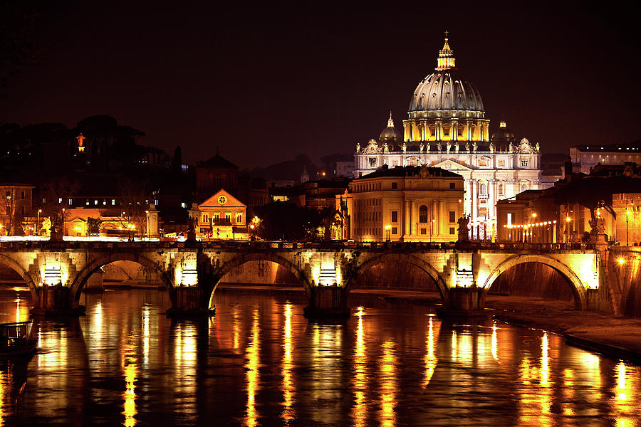 Vatican City At Dusk Photograph by © Bernard Tan. All Rights Reserved.