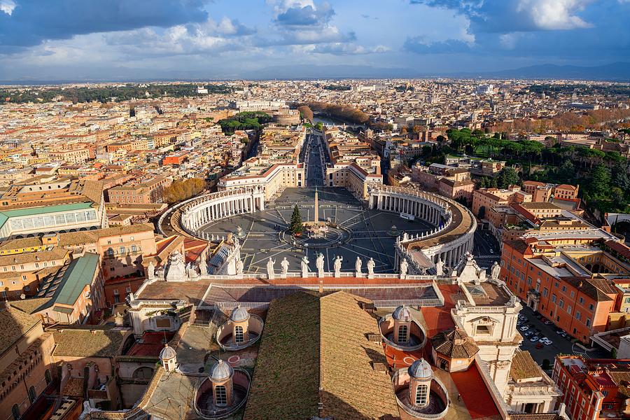 Architecture Photograph - Vatican City State Surrounded By Rome by Sean Pavone