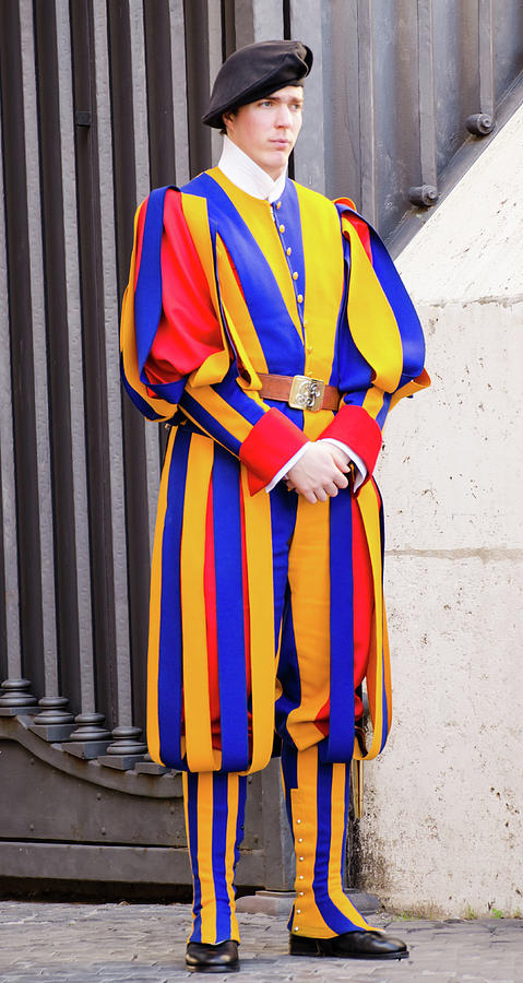 Vatican City Swiss Guard In Traditional Uniform Photograph By Marco Mariani