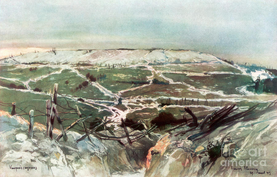 Vauquois, 29th August 1915, 1926.artist Drawing by Print Collector