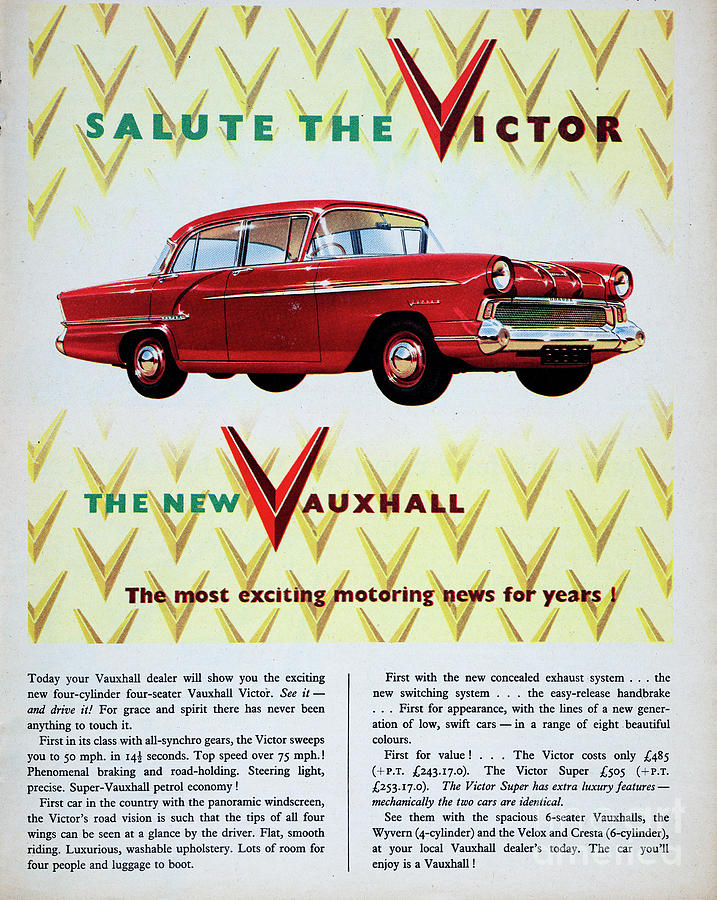 Vauxhall Victor Photograph by Picture Post