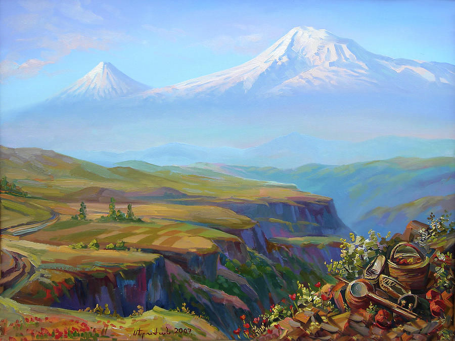 Vayots Dzor Painting -  Vayots Dzor Armenia by Meruzhan Khachatryan