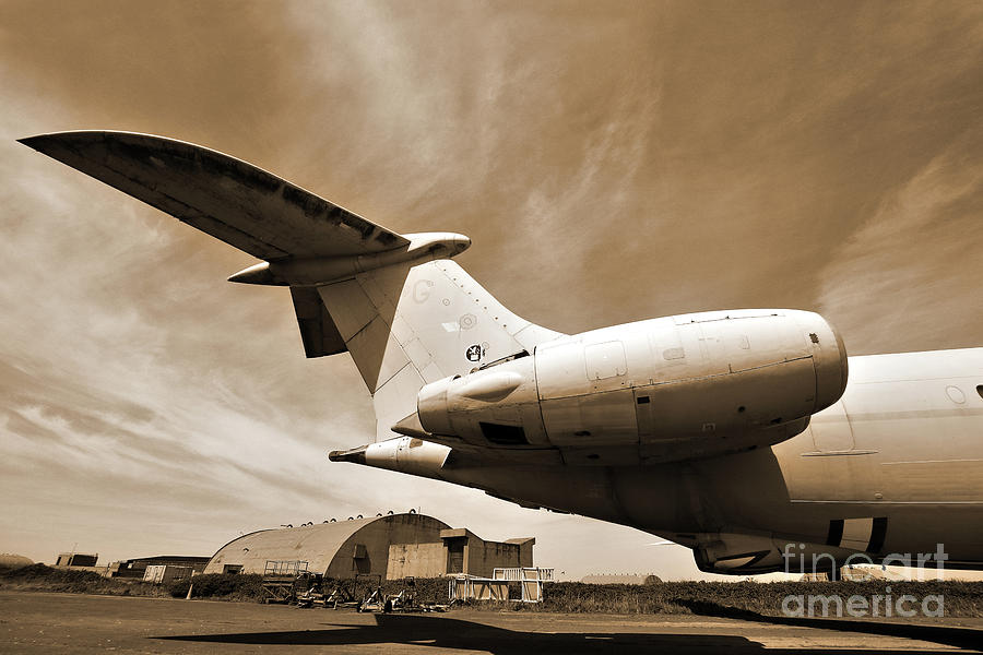 VC10 in Sepia Photograph by Terri Waters