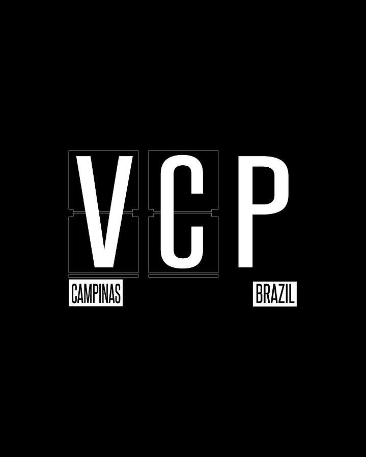 VCP Campinas Brazil Airport Code Design Digital Art by Hope and Hobby