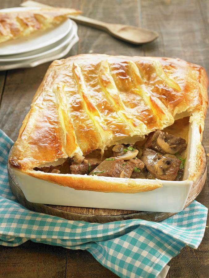 Veal And Mushroom Pie Photograph by Lawton