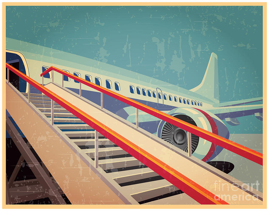 Plane Digital Art - Vector Illustration On The Theme by Andrii Stepaniuk Plane Digital Art - Vector Illustration On The Theme by Andrii Stepaniuk