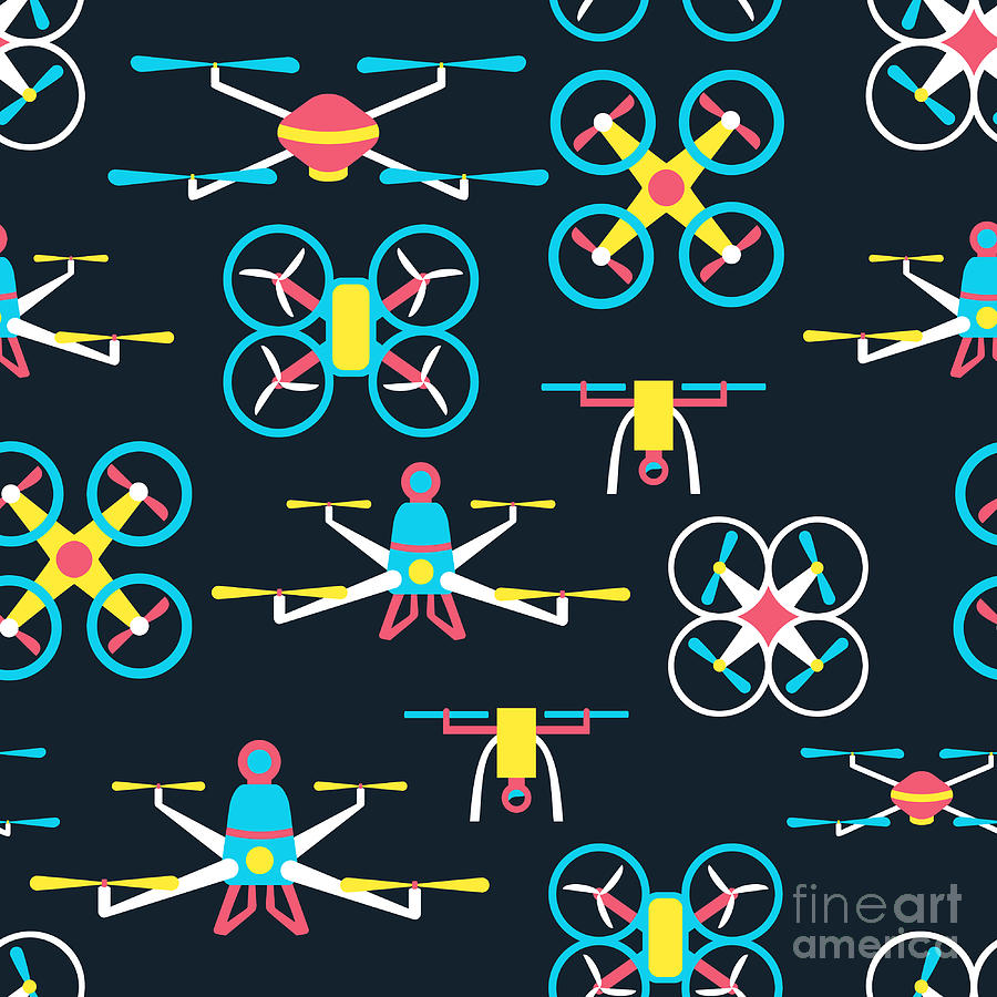 Template Digital Art - Vector Seamless Pattern by Lenoleum Template Digital Art - Vector Seamless Pattern by Lenoleum