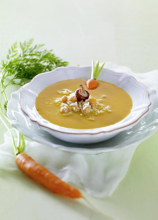 Vegan Carrot Soup Photograph by Foodfoto Kln