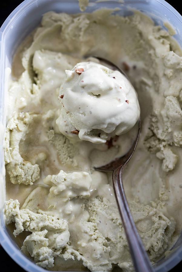 Vegan Ice Cream With Muesli Photograph by Kati Neudert