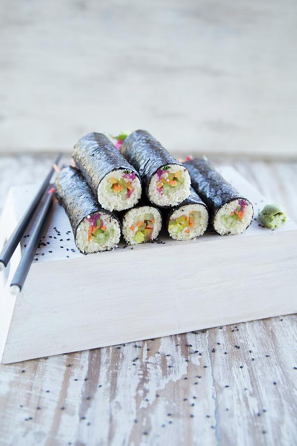 Vegan Maki Sushi japan Photograph by Elle Brooks