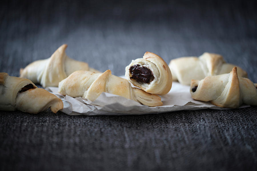Vegan Puff Pastries Filled With A Sugar-free Chocolate Spread Photograph by Kati Neudert