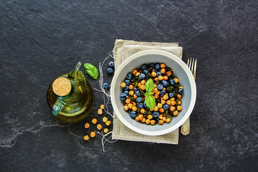 Vegan Salad And Ingredients Photograph by Yuliya Gontar