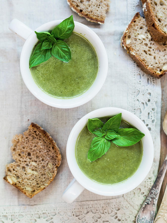 Vegan Spinach Cream Soup Photograph by Magdalena Paluchowska