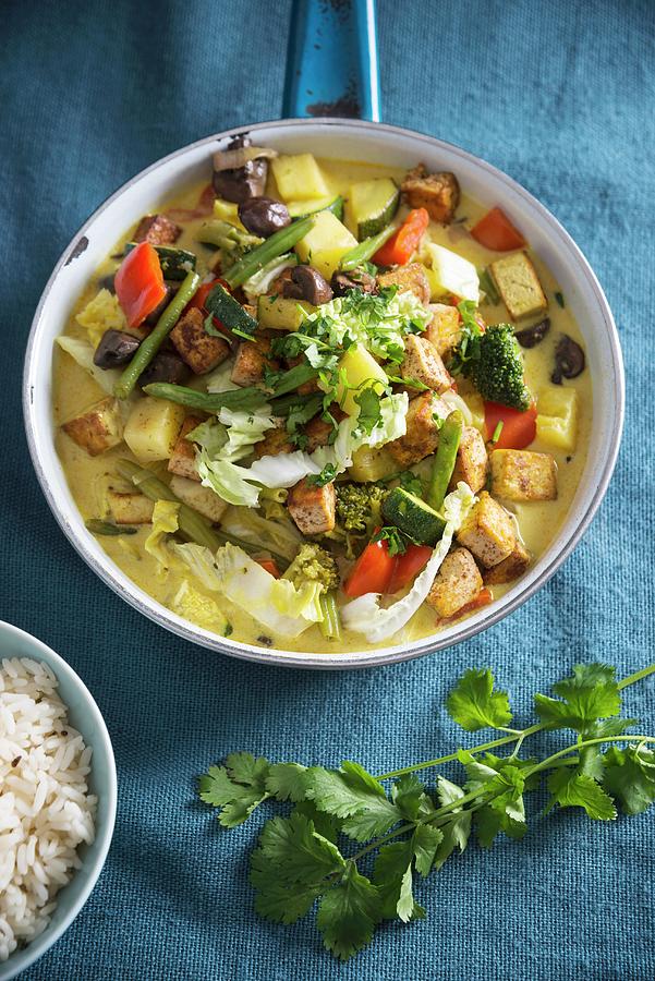 Vegan Vegetable Curry With Tofu And Quinoa Photograph by Kati Neudert
