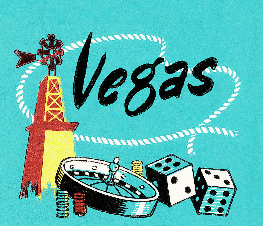 Dice Drawing - Vegas by CSA Images
