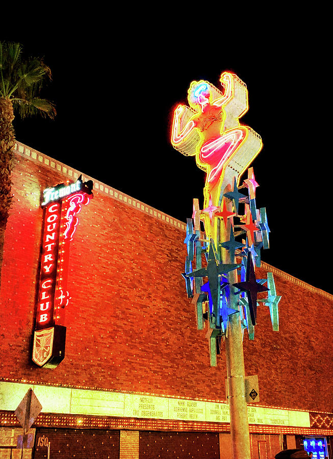 Vegas Dancing Neon Sign Photograph by Marilyn Hunt