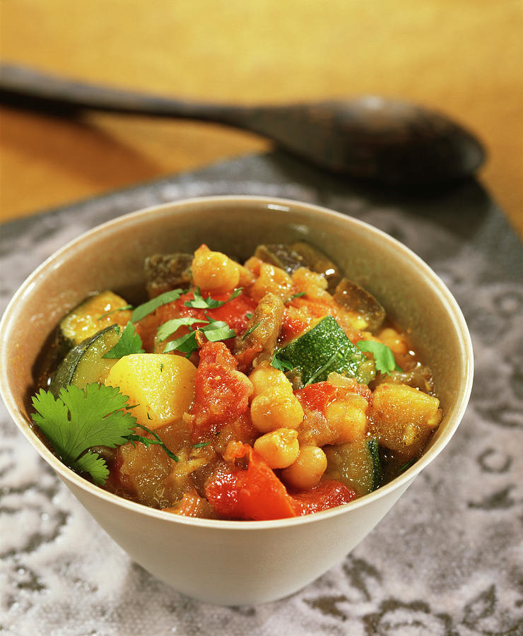 Vegetable And Chickpea Tajine Photograph by Leser