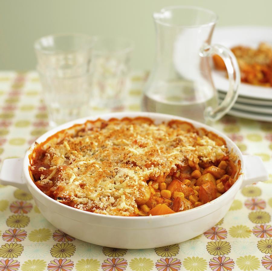 Vegetable Bake With Squash And Sweetcorn Photograph by Dave King