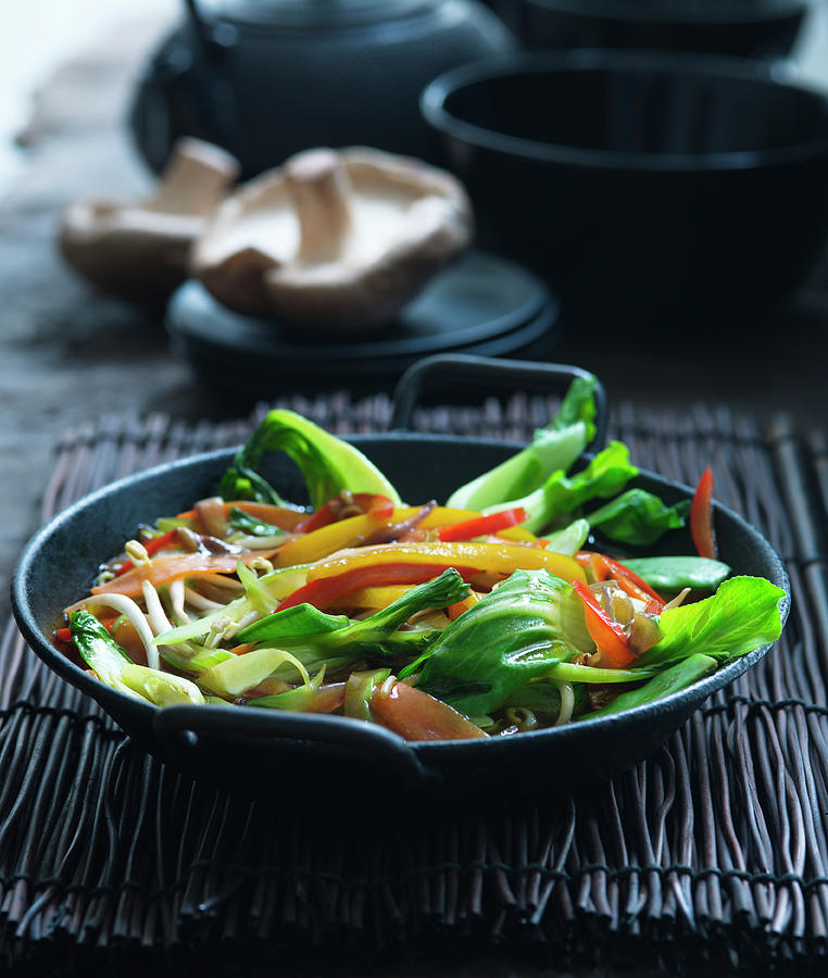 Vegetable Chop Suey asia Photograph by Alena Hrbkov