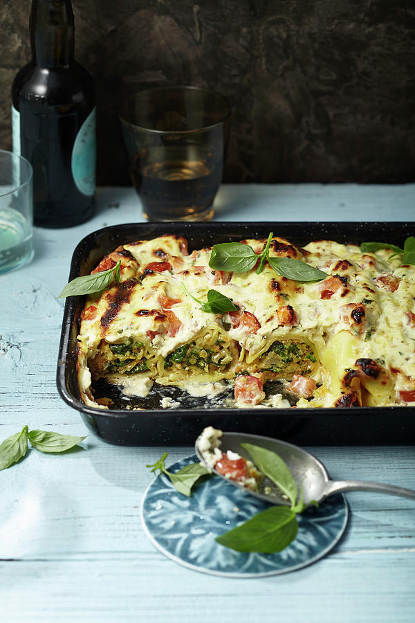 Vegetable Crespelle With Ricotta And Parmesan Cream Photograph by Ulrike Holsten / Stockfood Studios
