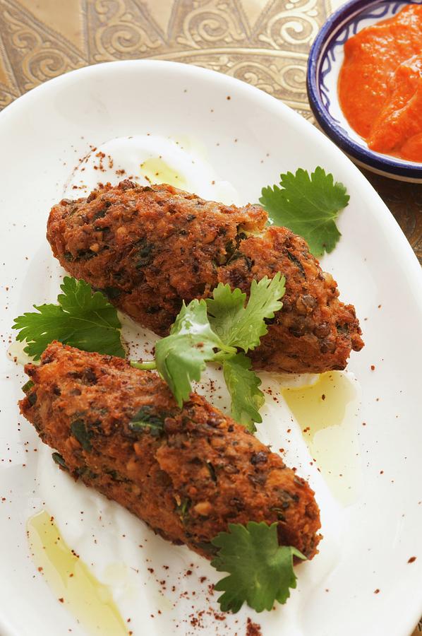 Vegetable Kofta With Harissouth African north Africa Photograph by John Hay