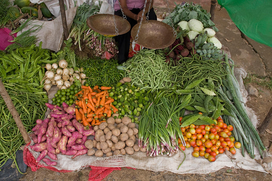 Vegetable Market, Sri Lanka Photograph by David Hosking