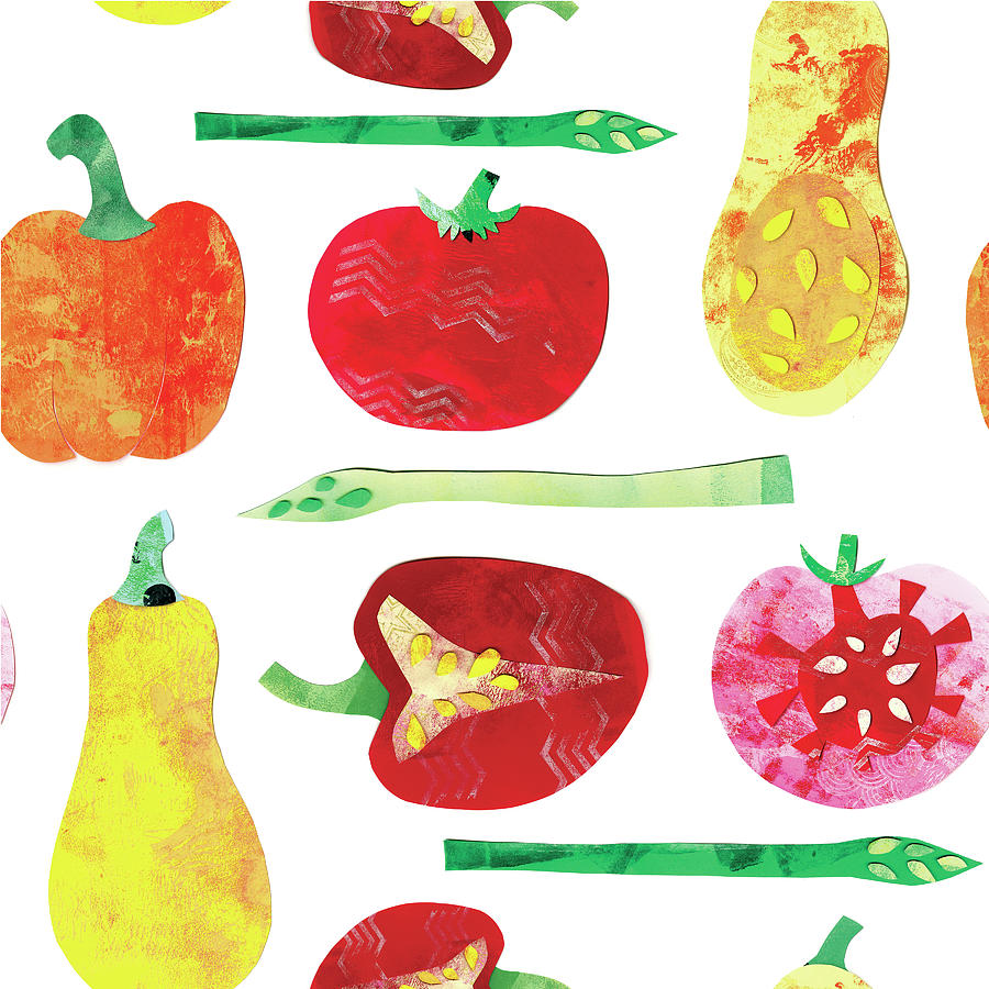 Vegetable Painting - Vegetable Pattern 4 by Summer Tali Hilty
