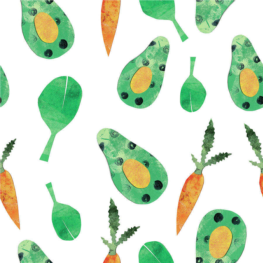 Vegetable Painting - Vegetable Pattern 5 by Summer Tali Hilty