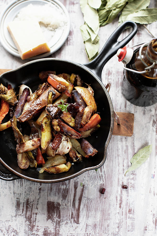 Vegetable Roasted In A Pan Photograph by Lilia Jankowska