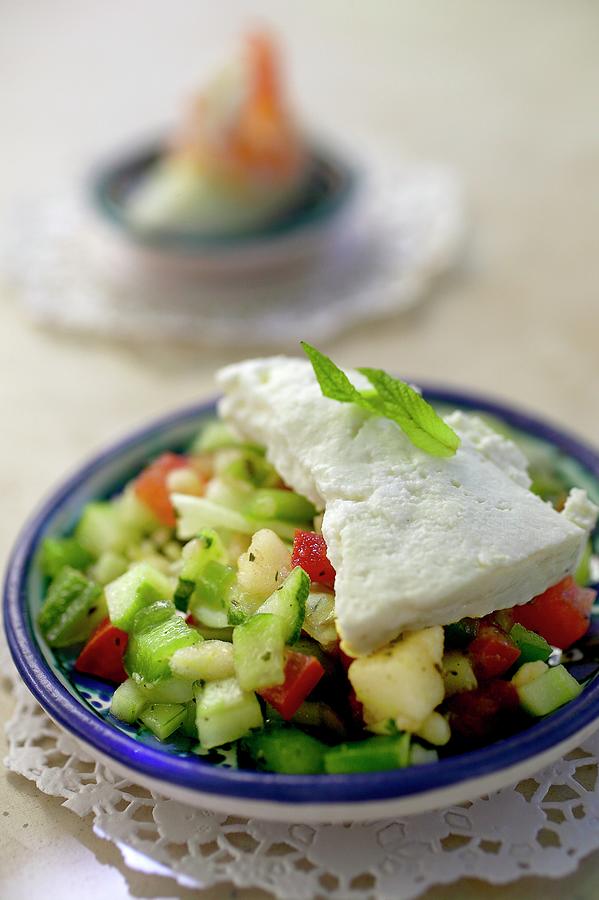 Vegetable Salad With Feta tunisia Photograph by Pizzi, Alessandra