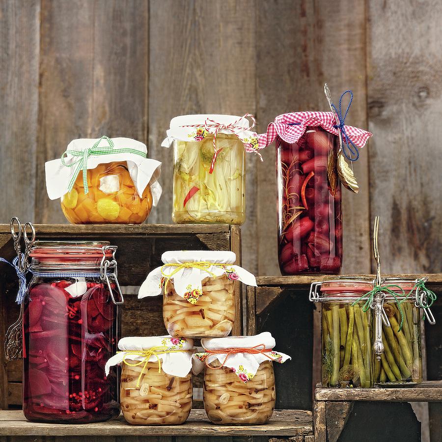 Vegetables Preserved In Jars Photograph by Jalag / Andreas Achmann