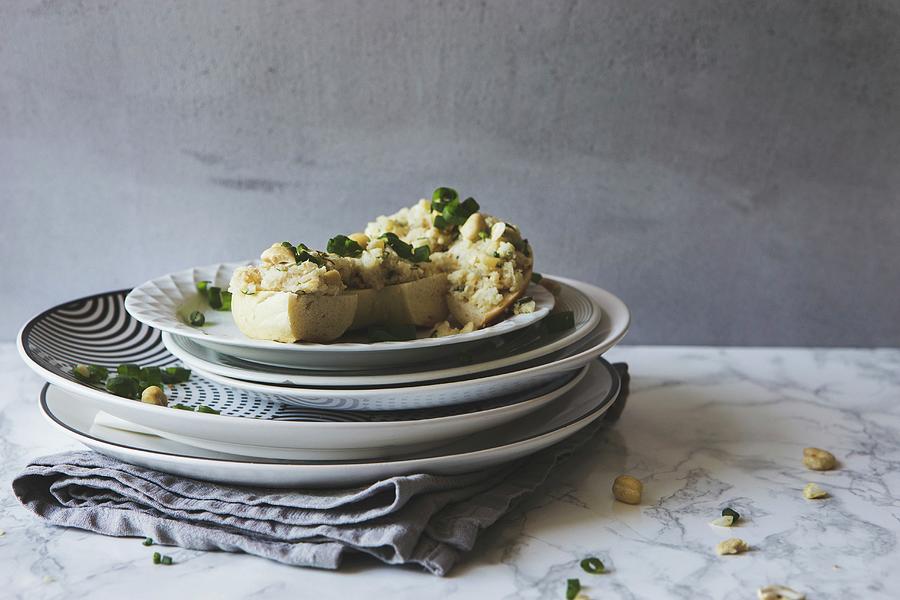 Vegetarian Cauliflower Spread With Cashew Nuts Photograph by Karolina Kosowicz