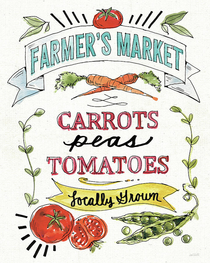 Farm Painting - Veggie Market Vi by Anne Tavoletti
