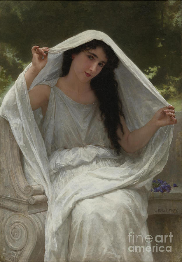 Veil. Artist Bouguereau Drawing by Heritage Images