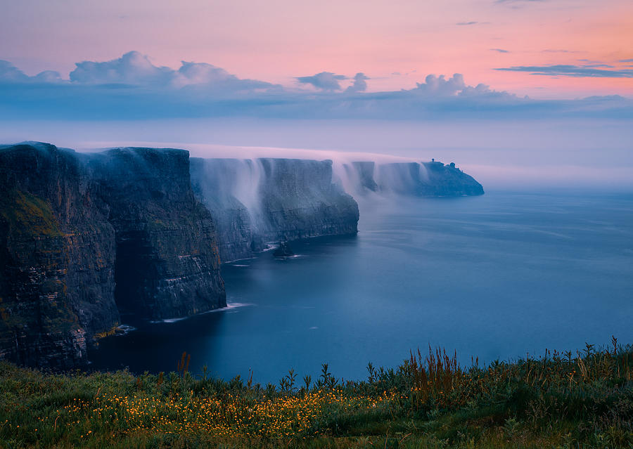 Moher Photograph - Veiled Cliffs Of Moher by Yi Jiang