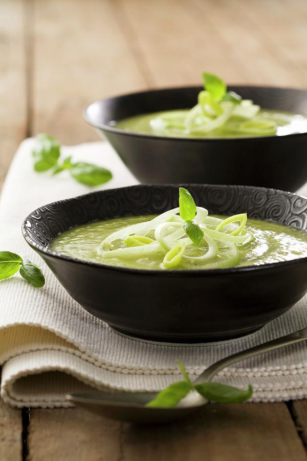 Vellutata Verde cream Of Courgette And Potato Soup, Italy Photograph by Blueberrystudio